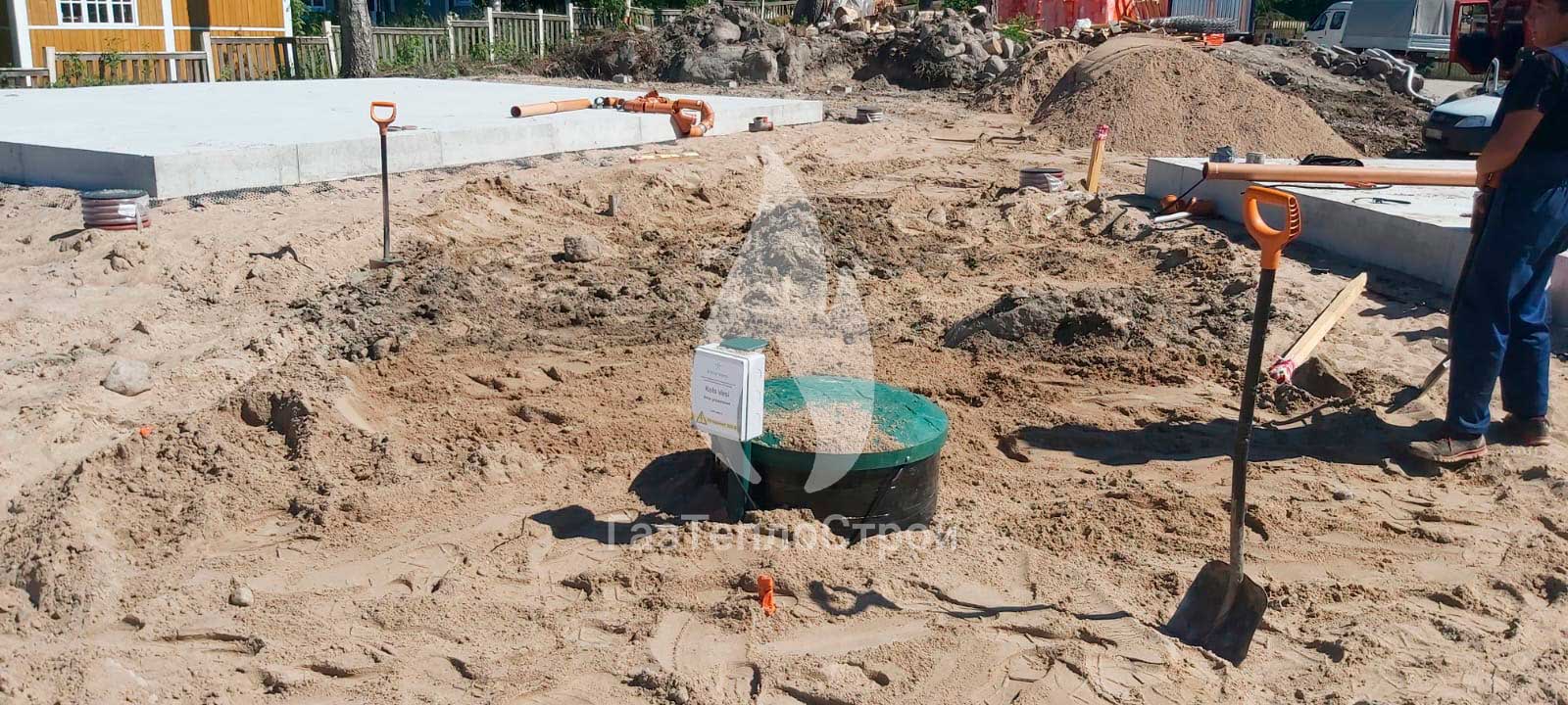 Фото установленного септика